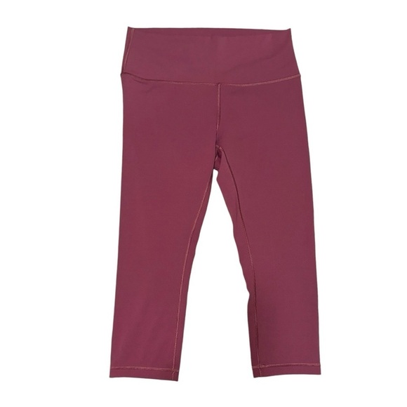 Lululemon Wunder Under Hi-Rise Crop Full-On Luxtreme 21" / So Merlot Sz 10 - Picture 5 of 10